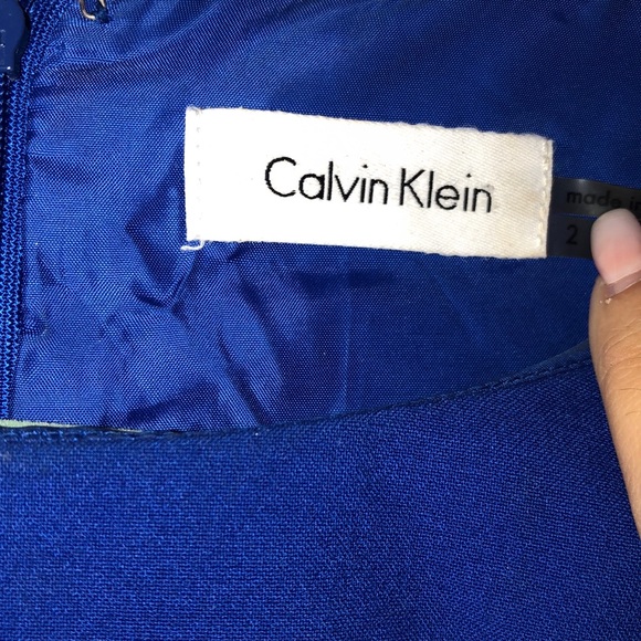 Calvin Klein Royal Blue Ruffled Accent Dress - Picture 4 of 8